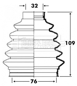 BORG & BECK gofruotoji membrana, kardaninis velenas BCB6091